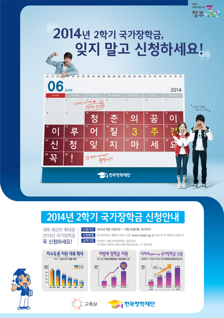 2014-2학기 국가장학금 신청 안내