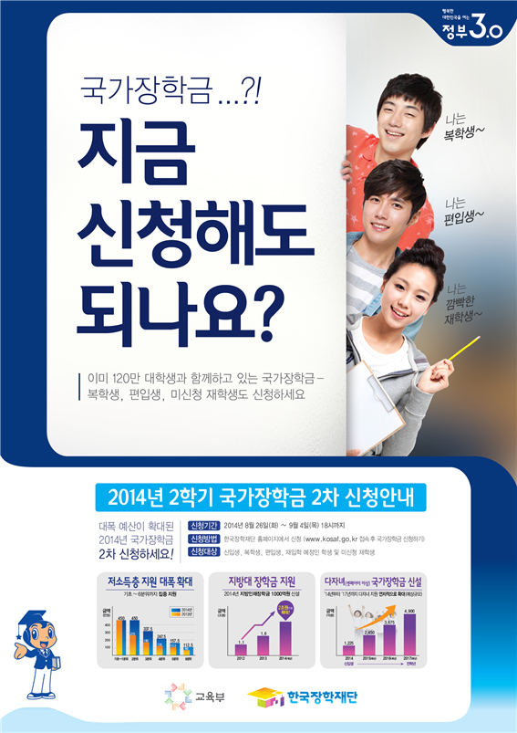 2014-2학기 국가장학금 2차 신청안내